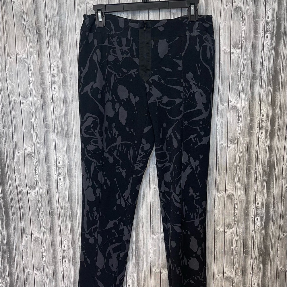 Bisou Bisou - Black Printed - Ankle Length Pants - Size 12